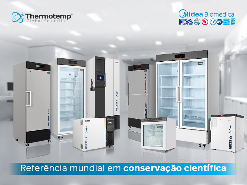 Referência mundial em conservação científica - Freezers e refrigeradores Thermotemp Midea Biomedical